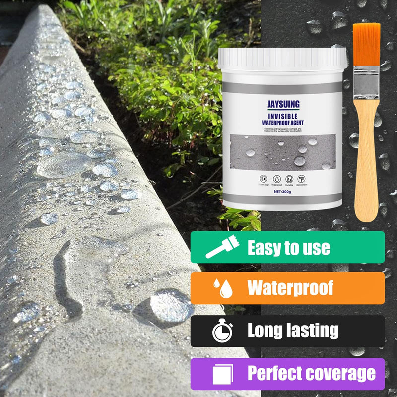 Jaysuing Invisible Waterproof Agent, Waterproof Insulating Sealant, Transparent Repairing Leak Waterproof Adhesive,Super Strong Bonding Sealant Invisible Waterproof Anti-Leakage Agent (Clear 100g) Clear 100g