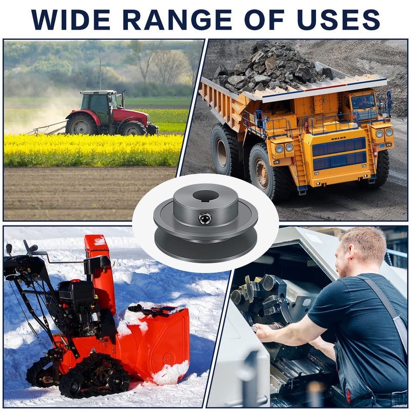 Tondiamo Mechanical Belt Pulley Single/Double Groove Web Sheave Bored-to-Size Belt Sheave Cast Iron Belt Section (AK25-5/8, Single Groove) AK25-5/8