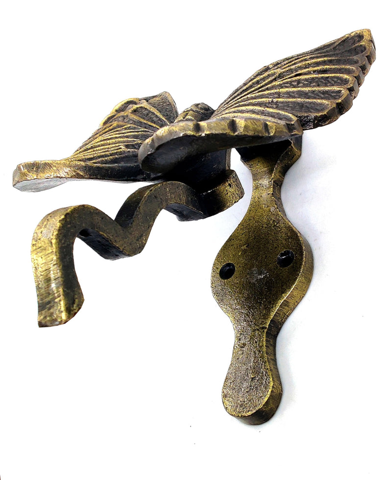 5MOONSUN5's Butterfly Door Knocker Door Knocker for Front Door | Antique Finish Solid Cast Iron Door Knockers with Strike Plate