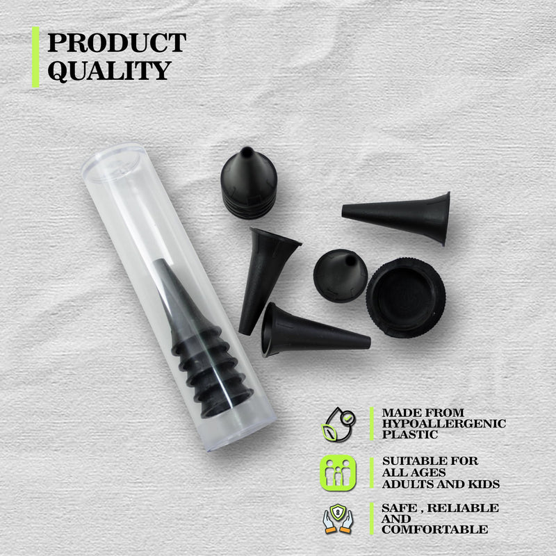 Diagnostic Otoscope Covers – Pack of 50 Universal, High-Quality Disposable Plastic Ear Otoscope Specula Tips (25 of Each Size: 2.5mm & 3.5mm) for Adults & Children