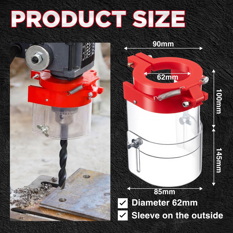 Drill Press Safety Guard with Adjustable Flip-up Shield, Clear Protective Cover Mount for Drill Press, Guard for Woodworking Metalworking(62mm) 62mm