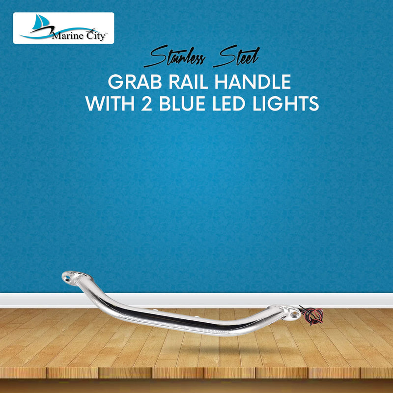 MARINE CITY Wooden Handle 304 Grade Stainless Steel Splicing FID Spike with Sanded Smooth Beech Wood Handle for Ropes (12 Inches (2 LED Lights))