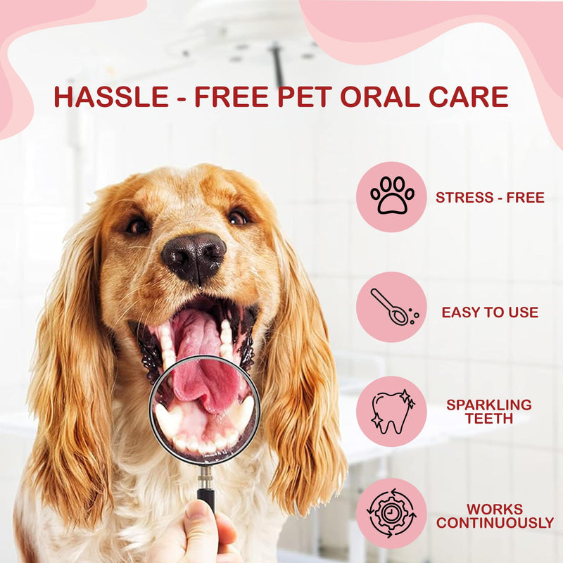 Dogs Breath Freshener, Cat & Dog Dental Powder, Water Additive for Dogs, Plaque & Tartar Remover, Best Way to Eliminate Dogs & Cats Bad Breath, Vet Recommended 45 Servings. - PawsPlanet Australia