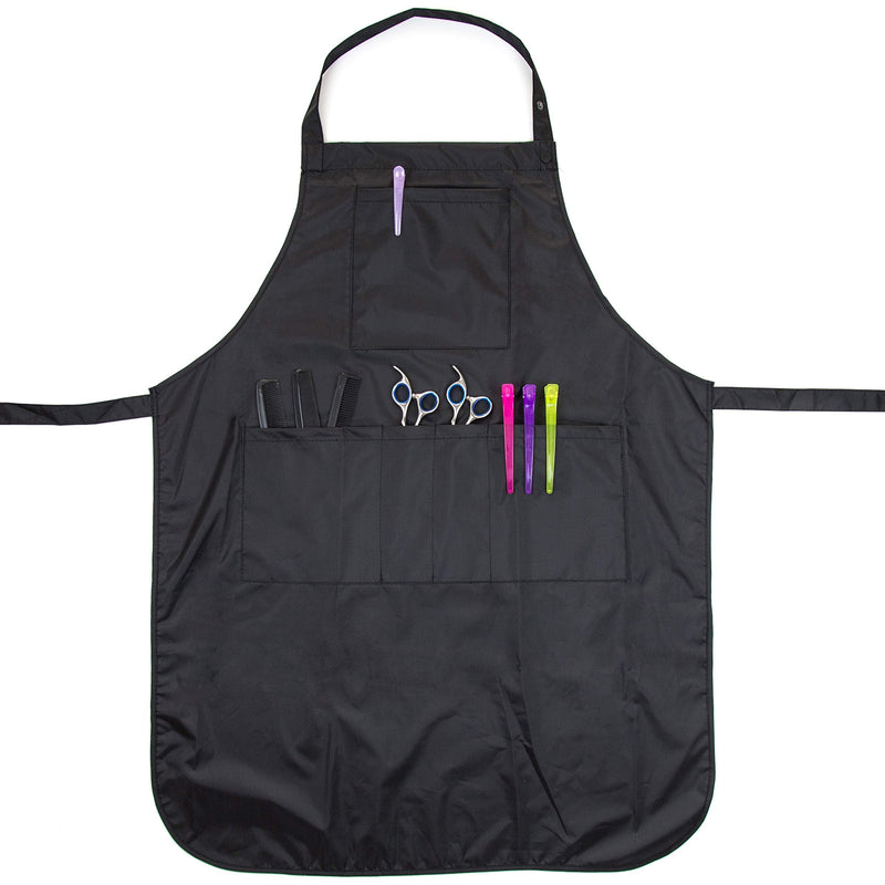 Hair Stylist Apron - Waterproof Apron Protective Coating - Nail Tech Apron Cosmetologist Apron - Grooming Apron - Salon Apron Black Apron - Pvc and Polyester