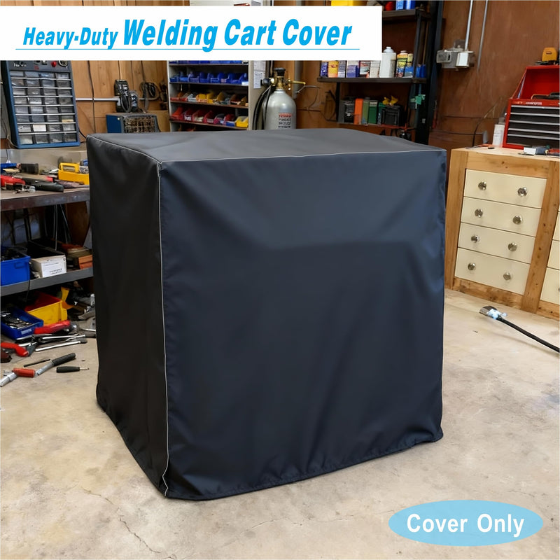 Welding Cart Cover, Protects Cart & Gas Cylinder, Suitable for Tig Mig & Plasma Cutter Rolling Welding Cart - Heavy-Duty Waterproof & Dustproof - Easy Access Zipper