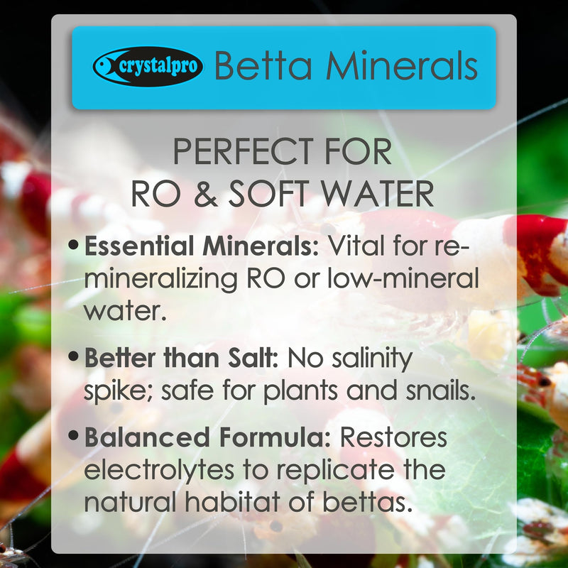 Betta Minerals for Betta Fish Health - Reduces Stress - Boosts Protective Coat - Aquarium Mineralizer (4.2 Oz (125ml)) 4.2 Oz (125ml)