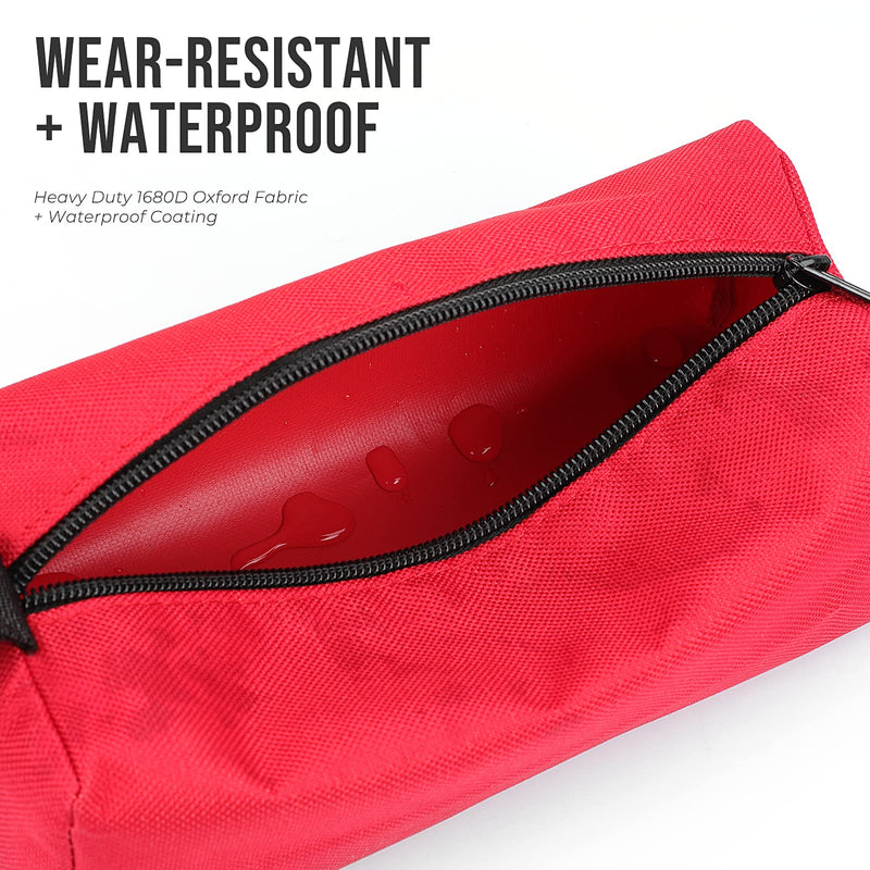 YOOFAN Small Tool Bags – Heavy Duty 1680D Waterproof Fabric Tool Pouch, Black/Red/Blue/Green/Yellow, 5-Packs