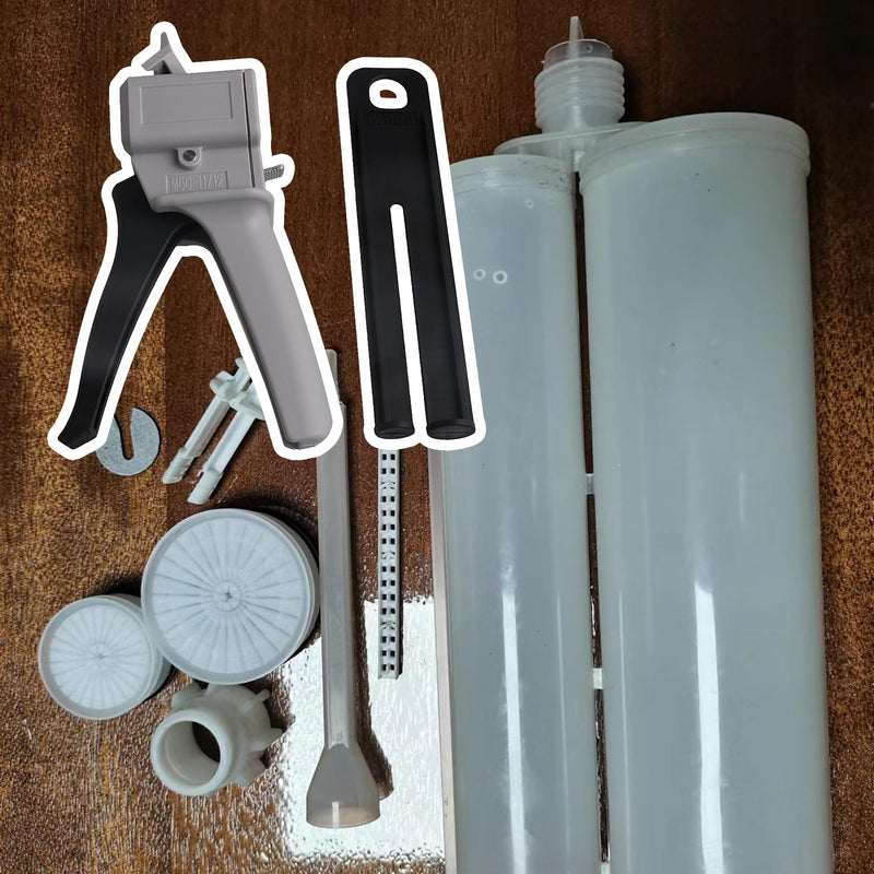 CNBTR Dispenser for 50ml 1: 1/1: 2 AB Cartridges Plastic Tubes Adhesive Impression Mixing Dispensing