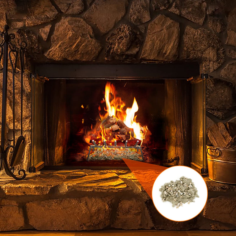 Skyflame Glowing Embers Rock Wool with Vermiculite, 6 Oz Rock Wool+vermiculite