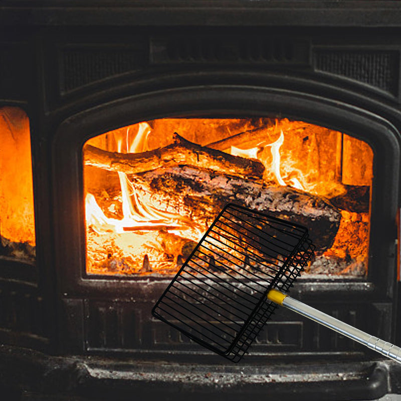 Hollow Out Fireplace Shovel Black Metal Coal Shovel Fireplace Ash Sifter