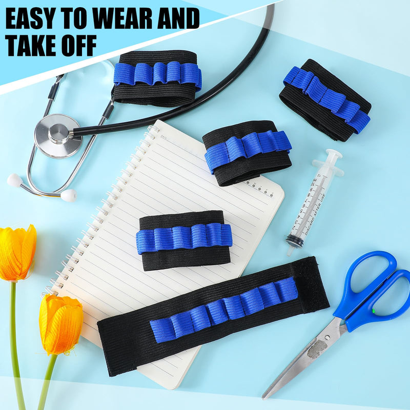 6 Pack Phlebotomy Tube Holder Wristband Blood Draw Tube Bracelet Strap Blood Draw Kit Phlebotomy Caddy Hold 8 Phlebotomy Tubes