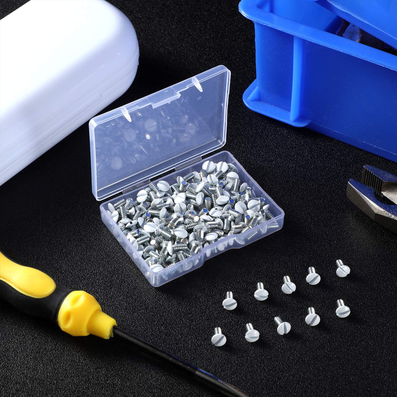 120 Pcs Wall Switch Plate Screws 5/16 Inch Long 6-32 Thread Switch Cover Metal Panels Screws Oval Head Replacement Socket Screws Milling Slot Screws for Wall Light 120