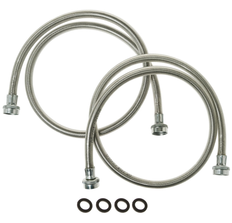 General Electric PM14X10005 Stainless Steel Washing Machine Hoses, 4-Foot (2-pack)