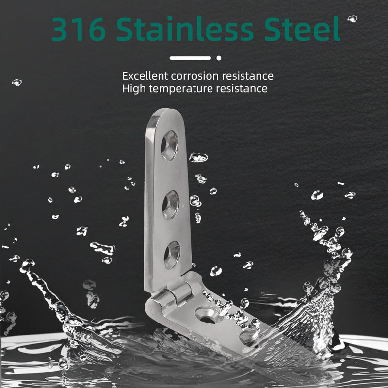 6 inch x 1 inch Heavy Duty Boat Door Hinge 316 Stainless Steel Strap Marine Hatch Casting Butt Hinge, for Boat Cabinet Furniture Hardware, 4 Pack