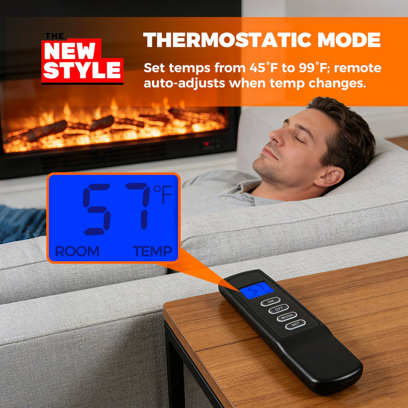 Gas Fireplace Remote Control Kit,Thermostat, On/Off , Countdown Timer,DC Adapter option,for Millivolt Valve System, Replace for skytech 1420-A,1420TH-A,1001-A,1001TH-A, Acumen RCK ,and More