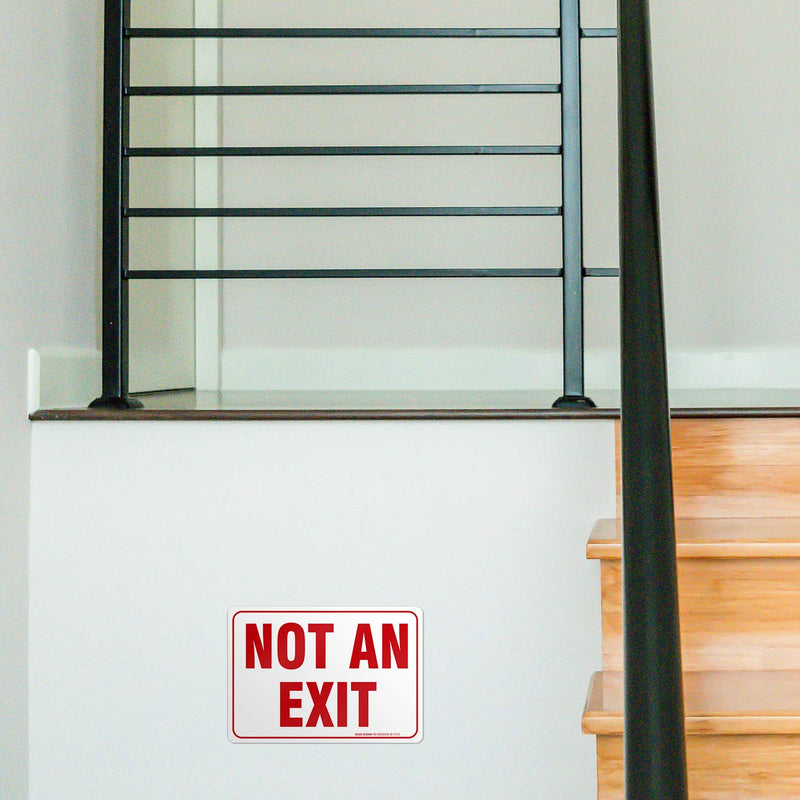 Not an Exit Sign, (Pack of 2) 10x7 Inches, 4 Mil Vinyl Decal Stickers Weather Resistant, Made in USA 10x7 2 PK