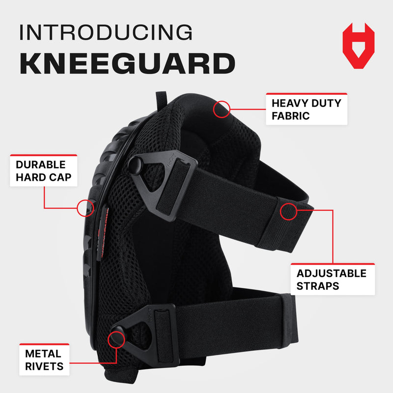 NoCry Professional Gel Knee Pads for Work with Soft Foam and Gel Cushion — Heavy Duty Cap, Reinforced Adjustable Straps, Military-Grade Rivets and Built-in Hang Loops — Perfect for Construction Large / X-Large (from 176 lbs) Original