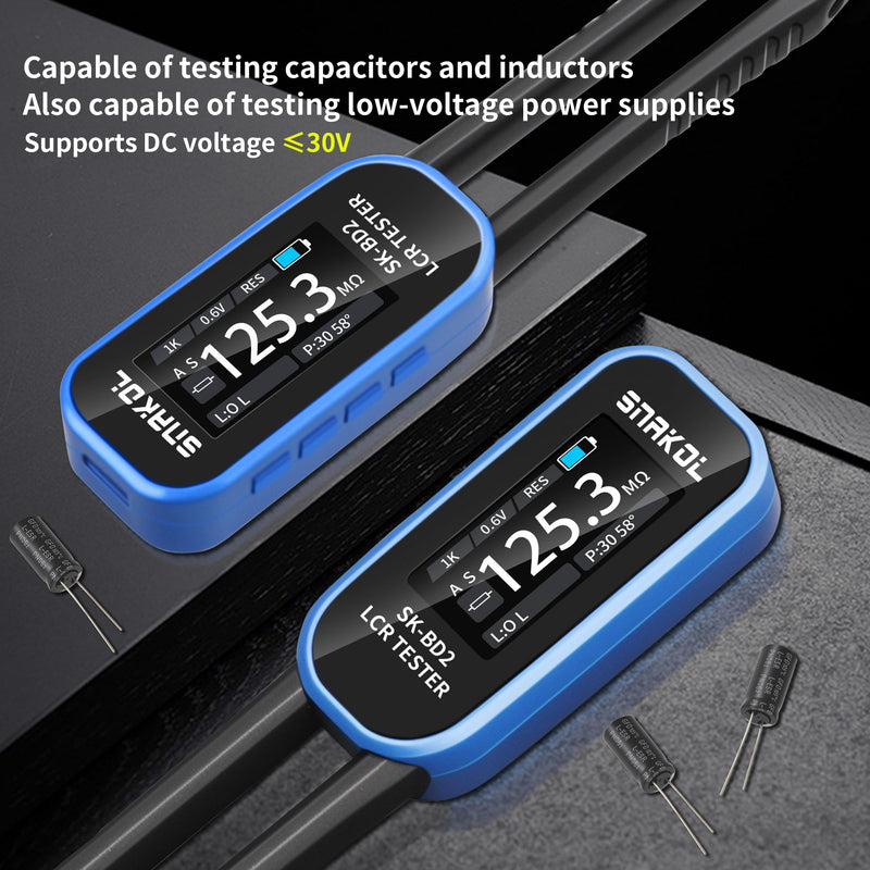 LCR Meter, Digital Multimeter Tweezers, 100KHz SMD Tester, ESR Meter Capacitor Tester with Signal Generator (7 Waveforms), Auto Ranging Electronic Component Meters, Sweep Mode, Measures Z/X/P Professional