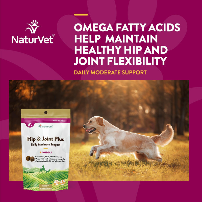 NaturVet Hip & Joint Plus Soft Chew (Bag) 120 ct