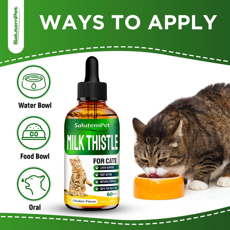 Milk Thistle for Cats | Cat UTI | Liver Support for Cats | Cat Milk Thistle | Feline UTI | Cat Cough | Milk Thistle Cats | Cat Urinary Tract | 2 Oz