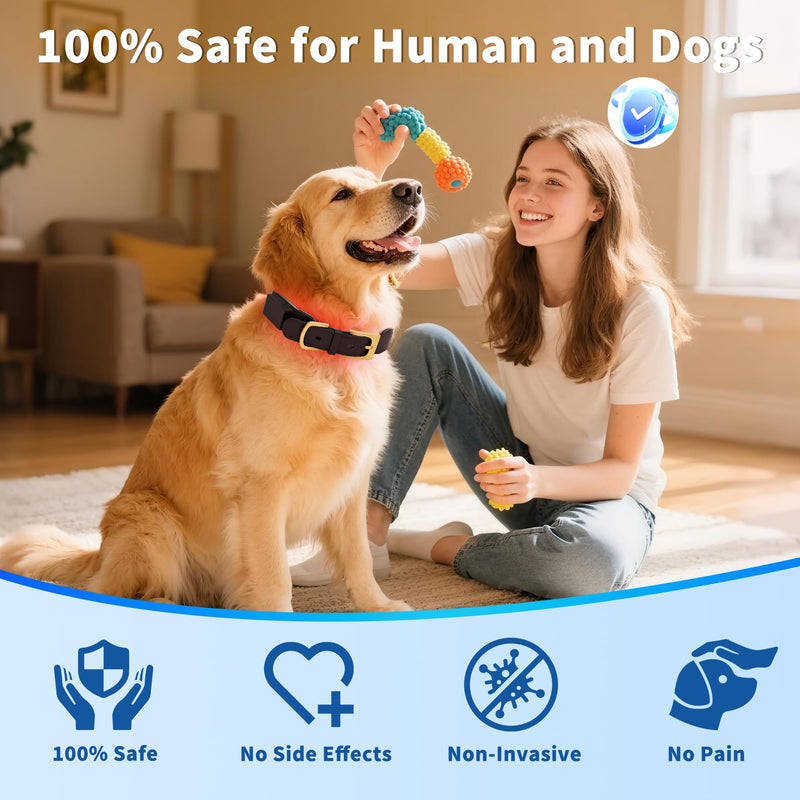 Red Light Therapy Collar for Dog, 660nm & 810nm & 980nm Infrared Red Light Vet Therapy Device for Pet, Cold Laser Therapy Device for Dog Tissue Repair, Pain Relief Arthritis, Promote Blood Circulation Red Light Therapy for Dog