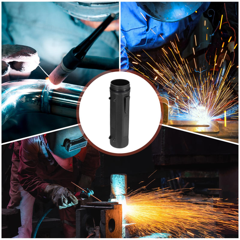 MECCANIXITY Welding Rod Storage Tube, 14 Inch Tungsten Electrode Holder Container Airproof Waterproof 4.5kg Capacity, Black