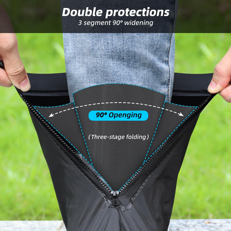 Rain Overshoes Waterproof Shoes Boots Covers Footies Mudsavers Feet Gaiters Men Women for Rain Snow Mud Sand Dust X-Large Black