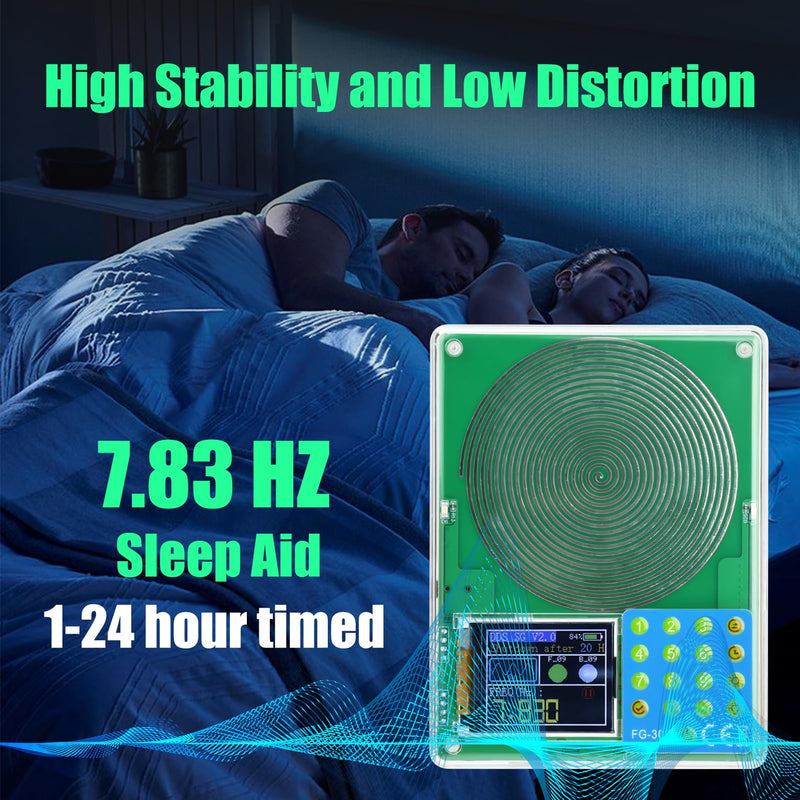 7.83Hz Schumann Wave Resonance Generator,0.01Hz-200000Hz Portable Signal Generator,1.8 Inch TFT Display Sleep Aid Stable Low Frequency Oscillator for Physics Lab, Research and DIY Electronics Projects