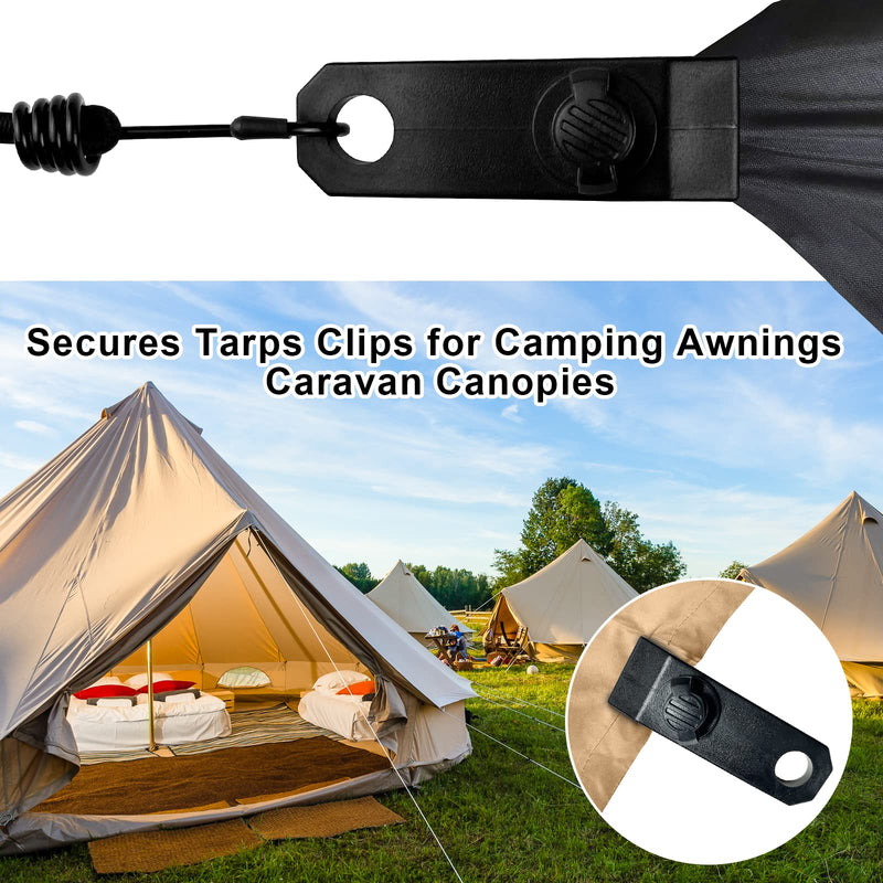 Tarp Clips Heavy Duty Lock Grip Clamps Thumb Screw Tent Clip Secures Tarps Awning Clamp Set for Camping Tarps Awnings Caravan Canopies Car Covers Swimming Pool Covers Boat Cover etc. (12) 12 - NewNest Australia