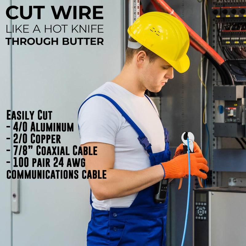 AMERICAN MUTT TOOLS 10 Inch Cable Cutters Heavy Duty Shears | Heavy Duty Wire Cutters for Copper and Audio Wire | Battery Cable Cutter Tool, Cable Cutters Electrical | Big Wire Cutters Heavy Duty