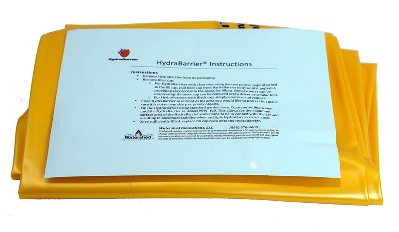 Watershed Innovations Best Sandbag Alternative - HydraBarrier Ultra 6 Foot Length 6 Inch Height - Water Diversion Tube - Light, Re-usable, & Eco-Friendly Flood Barrier (Single Unit)