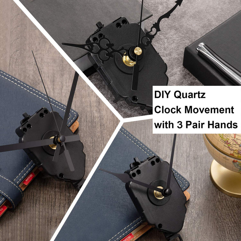HICARER Quartz Pendulum Trigger Clock Movement Chime Music Box Complete Pendulum Clock Kit with 3 Pairs of Spades Fantasy Straight Clock Hands