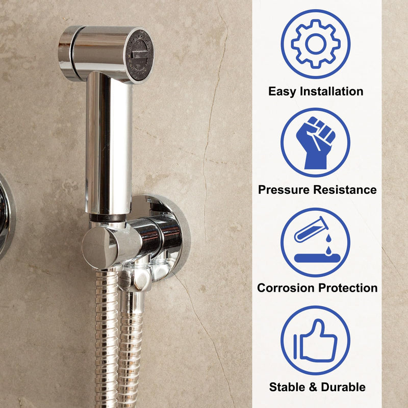 uxcell G1/2" Male x Male Shower Shut Off Valve, Brass Water Flow Control Valve for Shower Head with Hose Flow Restrictor, Silver 1