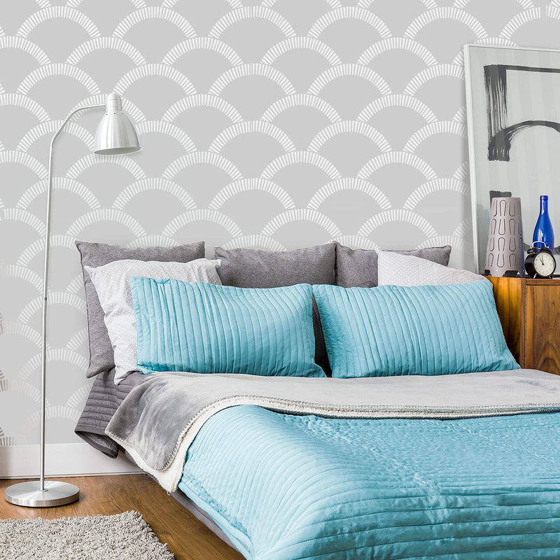 8 Pieces 12 x 12 Inch Herringbone Geometric Wall Modern Stencils Decor Reusable Film Decorative for Painting, Walls, Pattern (Simple Style)