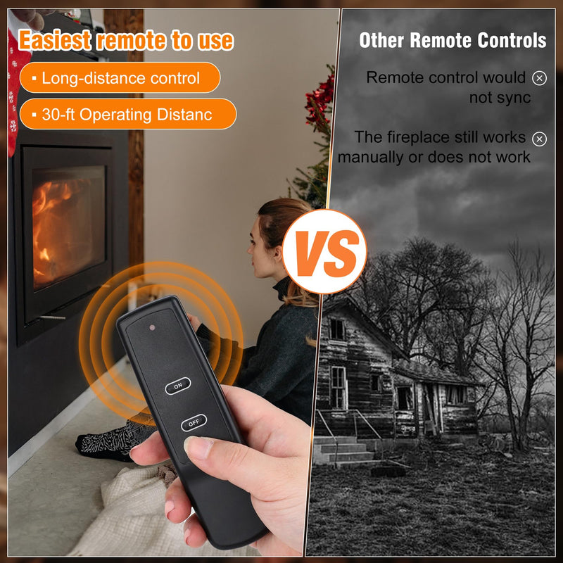 Universal Gas Fireplace Remote Control, Millivolt Valve Fireplace Switch Basic Switch+Safety Protection
