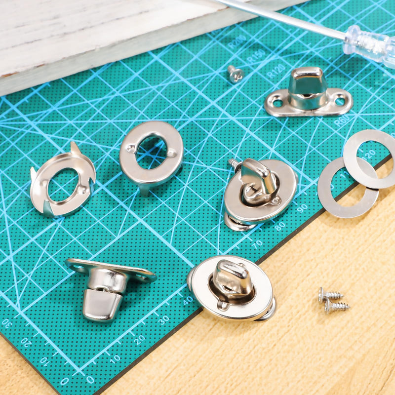 SEWACC 20 Sets Marine Grade Twist Lock Fasteners, Metal Canvas Turn Button Eyelets & Studs, Mounting Screws for Boats, Sailboats, Rvs