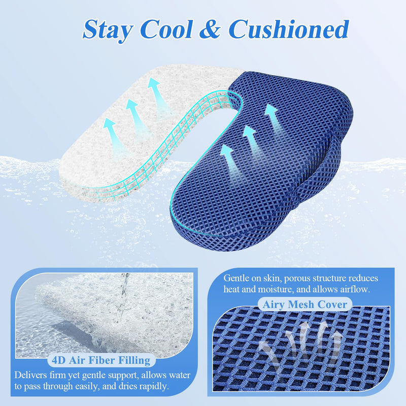 Shower Seat Cushion for Shower Bench, Shower Chair Cushion Pad, U-Shaped Cushion for Inside Shower, Transfer Bench Bathtub Seat Quick Drying Pad with Cutout for Elderly, Handicap Support Accessory 1.6 inches thick