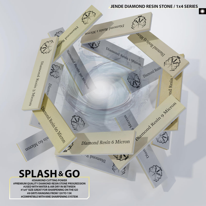 Jende 1x4" Resin Diamond Sharpening Stone for KME Sharpener (9 Micron (2000 Grit)) 9 Micron (2000 Grit)