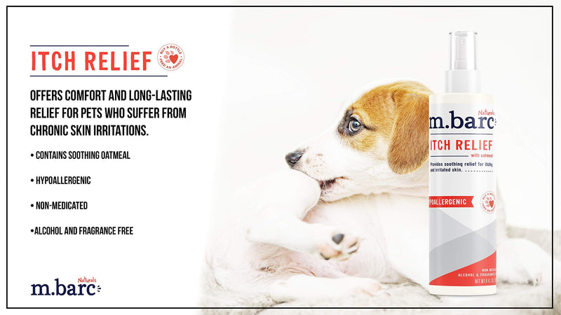 M.BARC Naturals Itch Relief with Oatmeal for Dogs and Cats 8 oz (2- Pack)