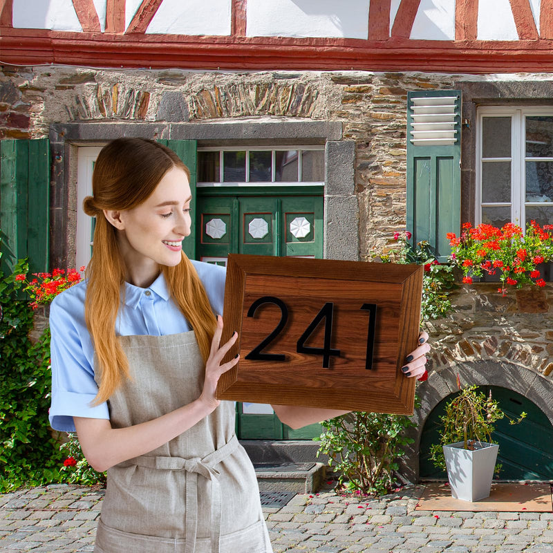 6 Inch Floating House Number Metal Modern Anti-Rust House Address Numbers for Outside with For Mailbox Yard Home Front Door Zinc Alloy Black, 911 Visibility Signage (1) 1