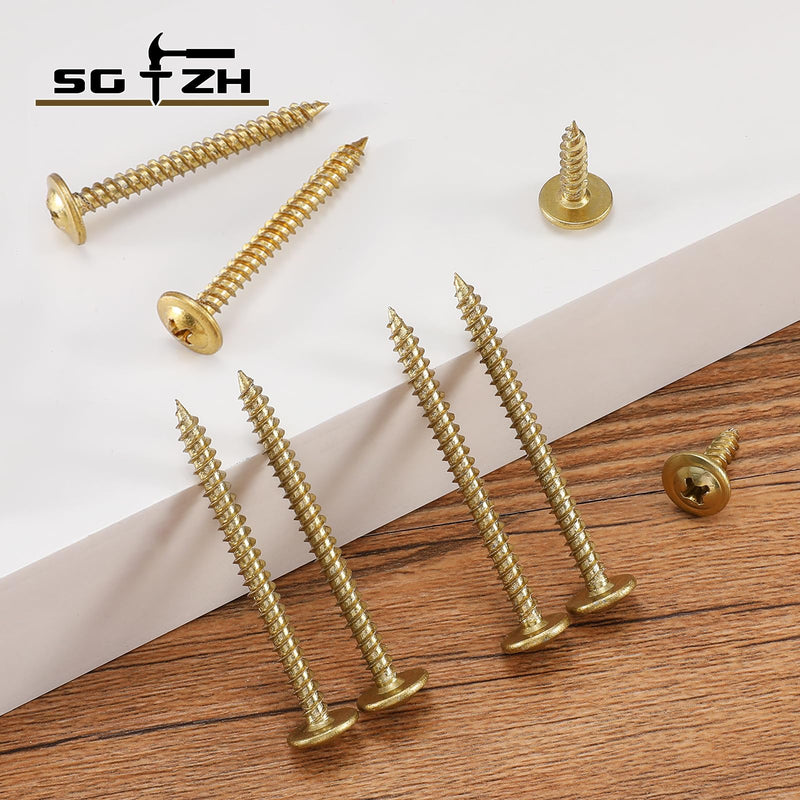 #8 x 1/2" Wood Screw 100Pcs Alloy Steel Standard Thread Truss Head Fast Self Tapping by SG TZH #8 x 1/2" 100