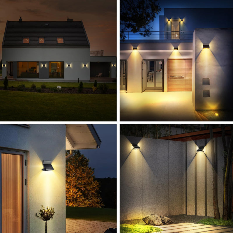 Motion Sensor Outdoor Lights with Optical Lens - 3 Modes, IP44 Waterproof Solar Wall Light for Garden Patio Yard (2 Pack) 2 Pack