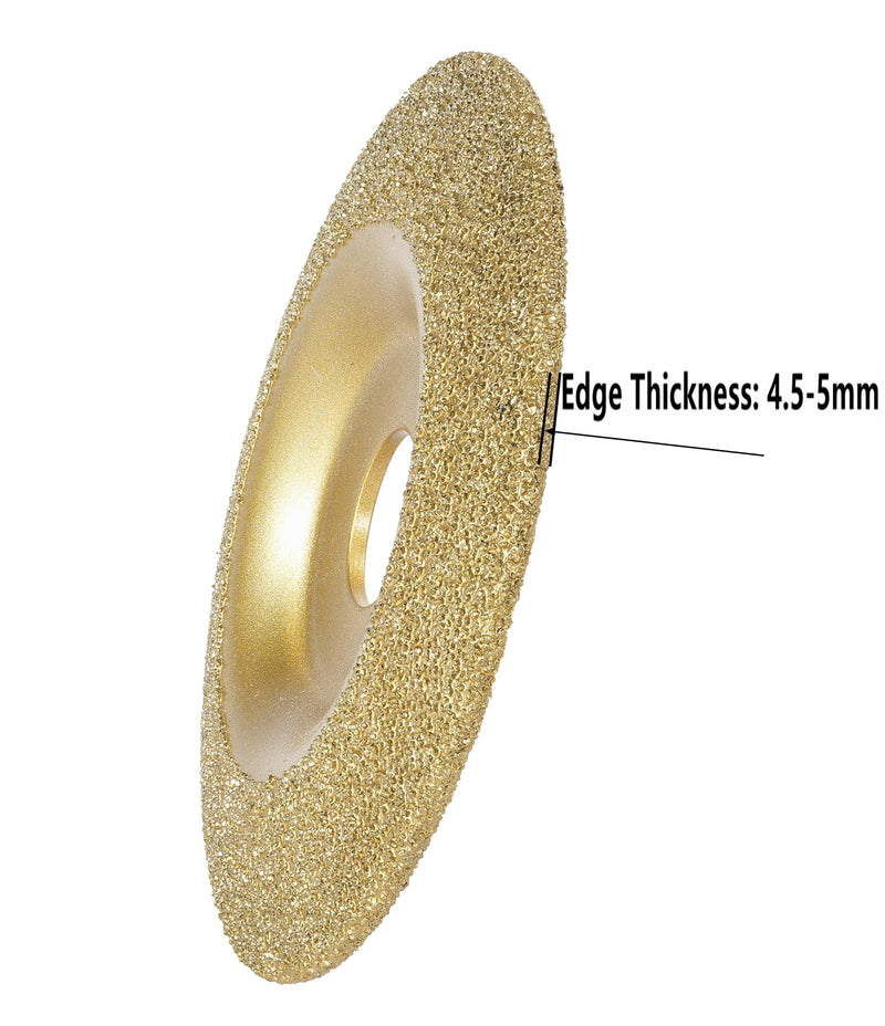 ILOVETOOL 5 Inch Diamond Grinding Cup Wheel 46 Grit Coarse | Vacuum Brazed Convex Gold Anti Rust Coating Fits 7/8 Arbor Angle Grinder 125mm (5 inch)