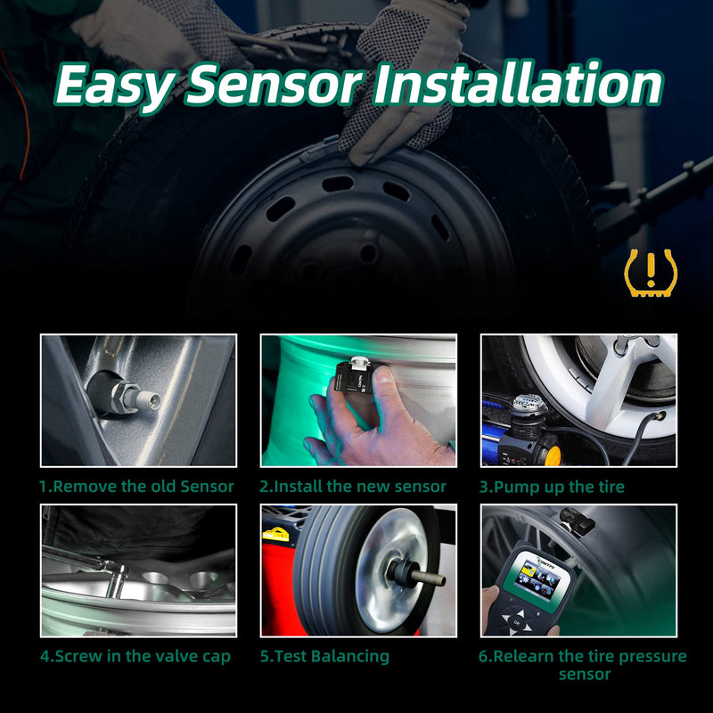 TPMS Sensor,GM 315Mhz Tire Pressure Monitoring Sensor Compatible for Chevy Silverado GMC Cadillac Buick Pontiac Saturn Hummber Saab Replace#13598771 13598772 13586335 13581558 4 Pack 13586335 four sensor