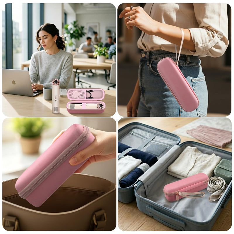 Hard Carrying Case for Dyson HushJet Mini Cool Fan, Pink Pink Case