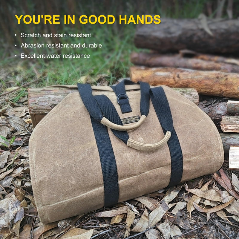 Firewood Carrier, Log Carrier for Firewood, Wood Carrying Bag for Firewood, Firewood Carriers with Handles for Fire Pit, Camping, BBQ Barbecue, Outdoor Activity