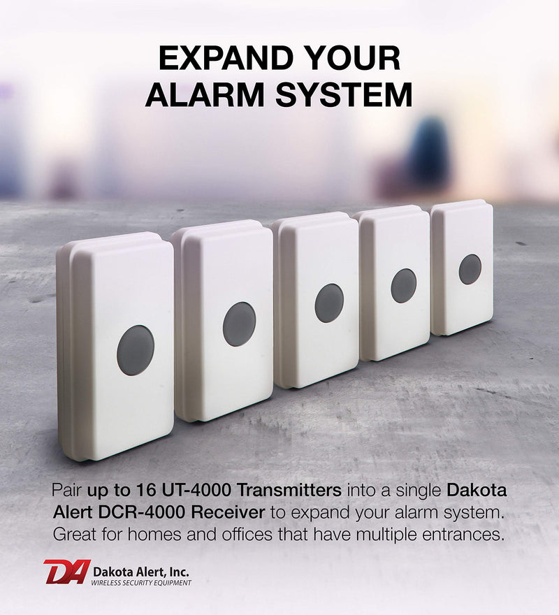 Dakota Alert UT-4000, Universal Transmitter for Wireless Home Security & Doorbell-1 Mile Long Range, Compatible with 4000 Series Receiver, Driveway Alarms Wireless, Mailbox Alert, Weatherproof Sensor