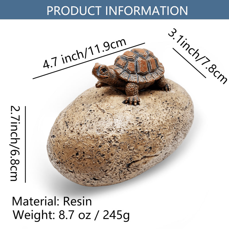 Outdoor Key Hider – Waterproof Resin Hidden Key Box for Garden, Yard, and Home Security – Perfect Secret Storage Solution for Spare Keys Stone and Turtle Style