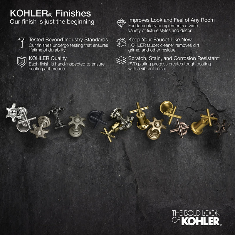 KOHLER 98350-2MB Awaken Wall-Mount Supply Elbow, Use with Handshower and Hose, Corrosion Resistant, Vibrant Brushed Moderne Brass