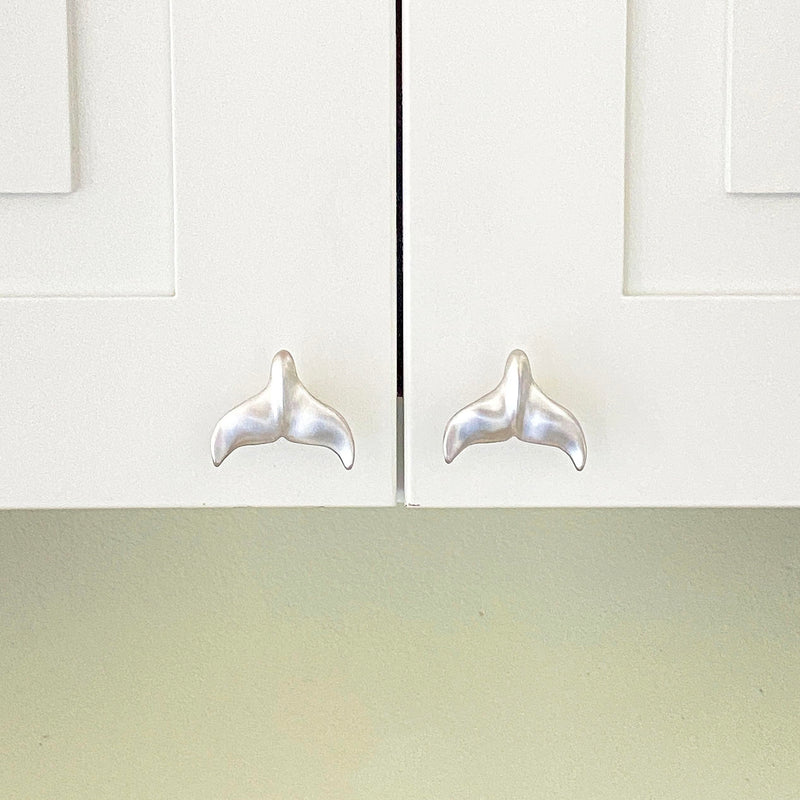 Costello Coastal Knobs- Whale Tail Cabinet Knobs 2-Pack | Artist Pewter Collection | Kitchen, Bedroom, Living Room, Bathroom Cabinets and Drawers Hardware